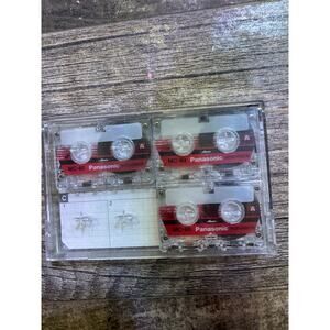 Vintage Panasonic MC-60 Audio Cassette Tapes Lot Clear Storage Case